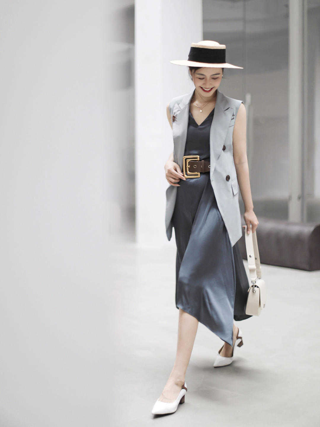 半身裙|复古穿搭的技巧公式,这几个配色更显年轻,高级洋气