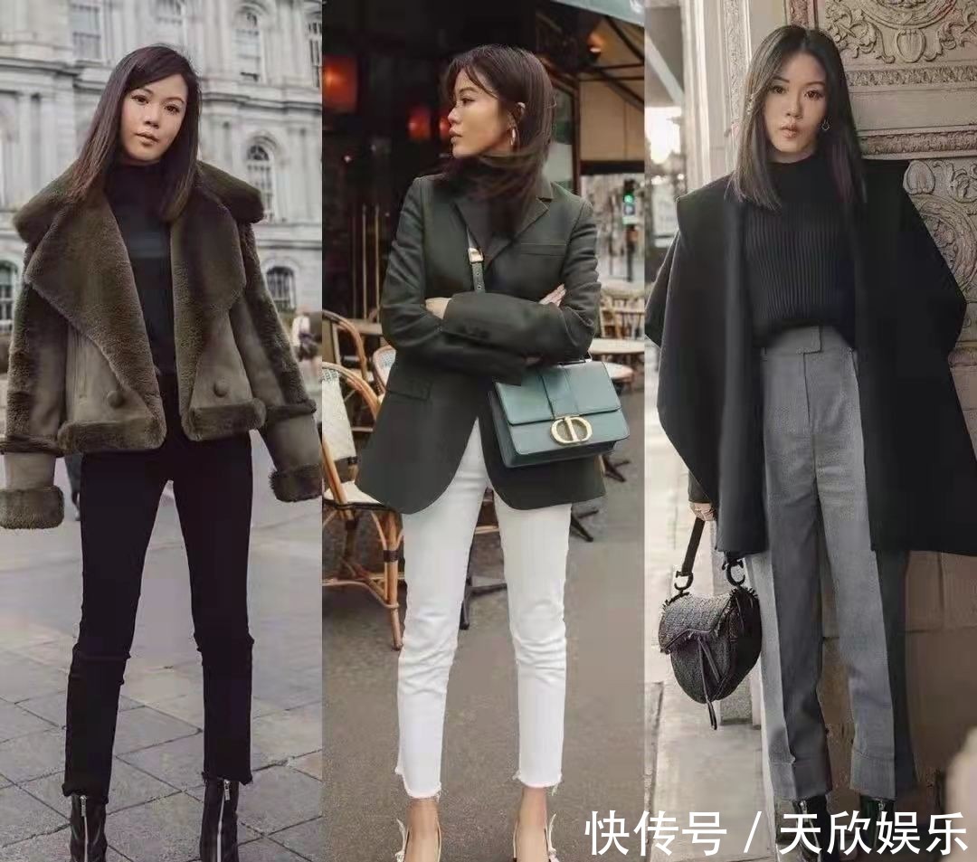 身材比例 秋冬穿大衣不一定配打底裤,搭配这4种更洋气,40岁穿更美