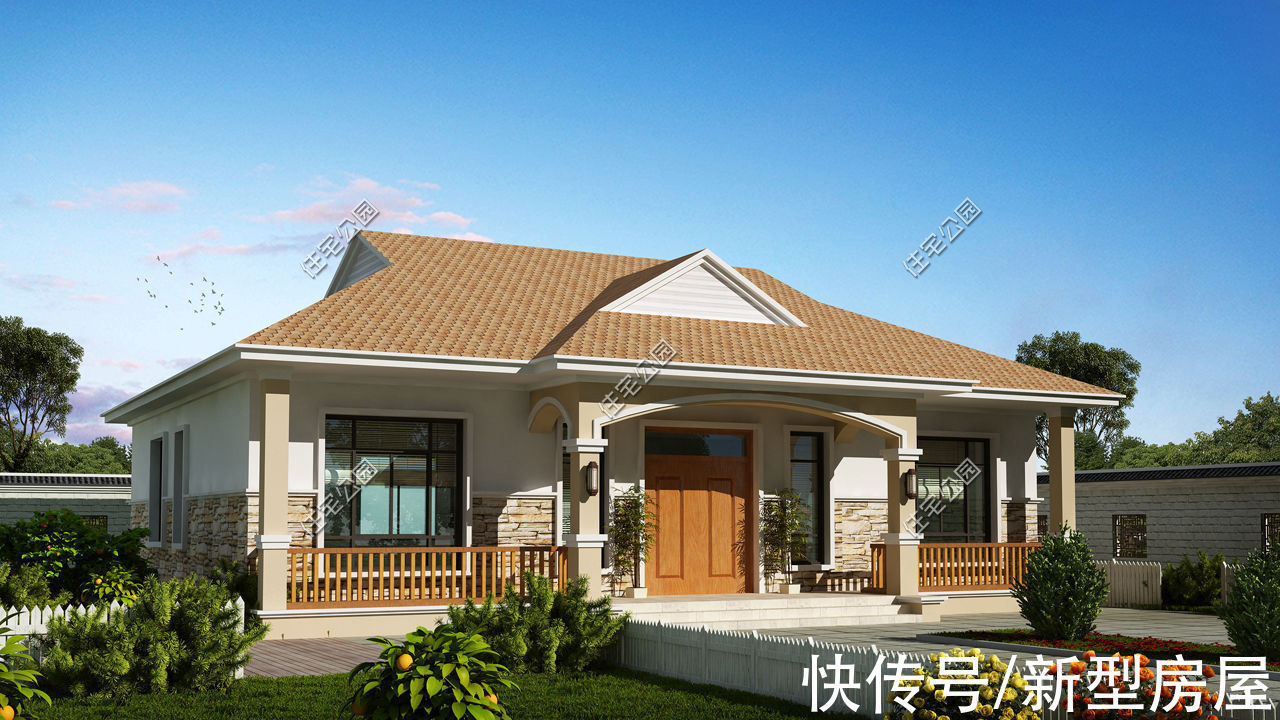 走廊|别拿一层不当别墅!4套一层户型图纸,农村养老房的最佳选择