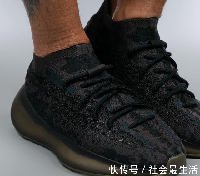 onyx 黑武士配色超能打!全新Yeezy 380上脚图释出!