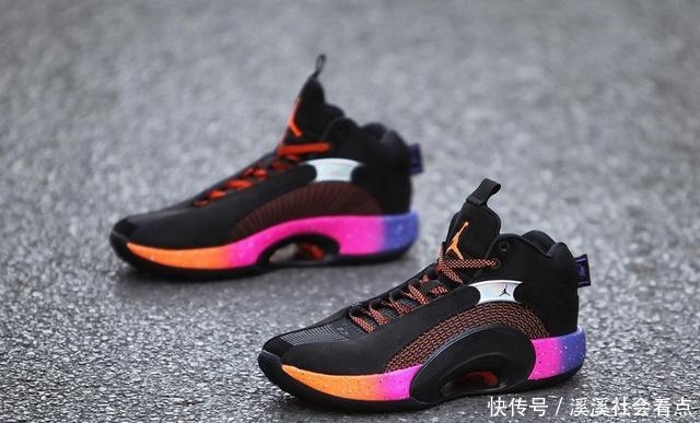 配色|艳丽日落元素！全新配色Air Jordan 35实物图释出