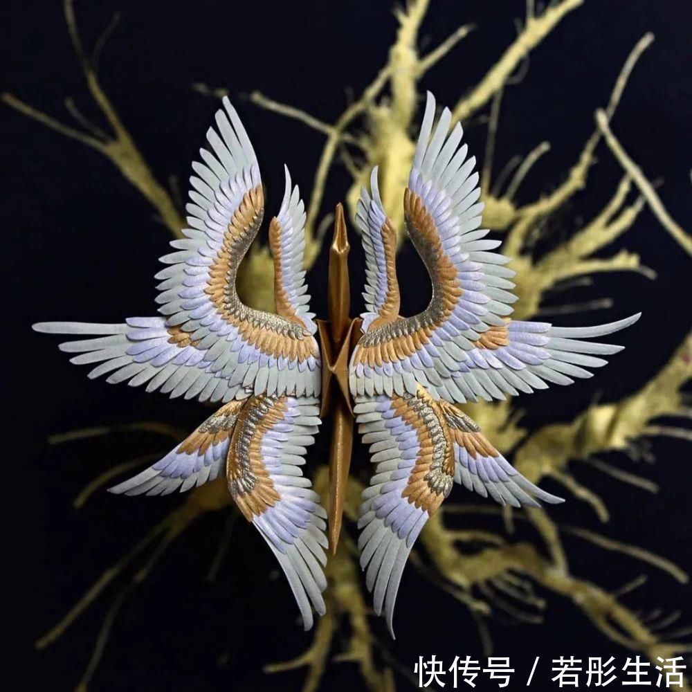 翅膀$抑郁小哥把一只2毛钱的千纸鹤折成了我买不起的样子,不但病好了还年入百万