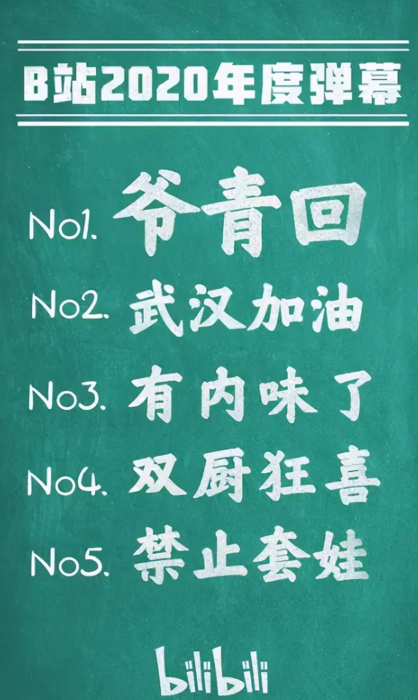 历年|“爷青回”登顶B站2020年度弹幕榜单，历年的弹幕之王又都是谁呢