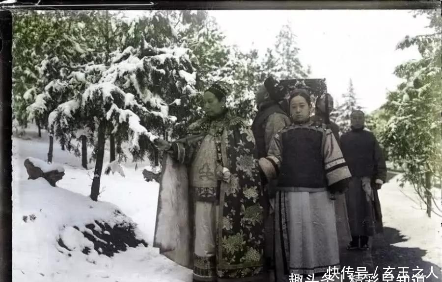 花园|慈禧太后后宫花园赏雪,珍贵老照片被爆