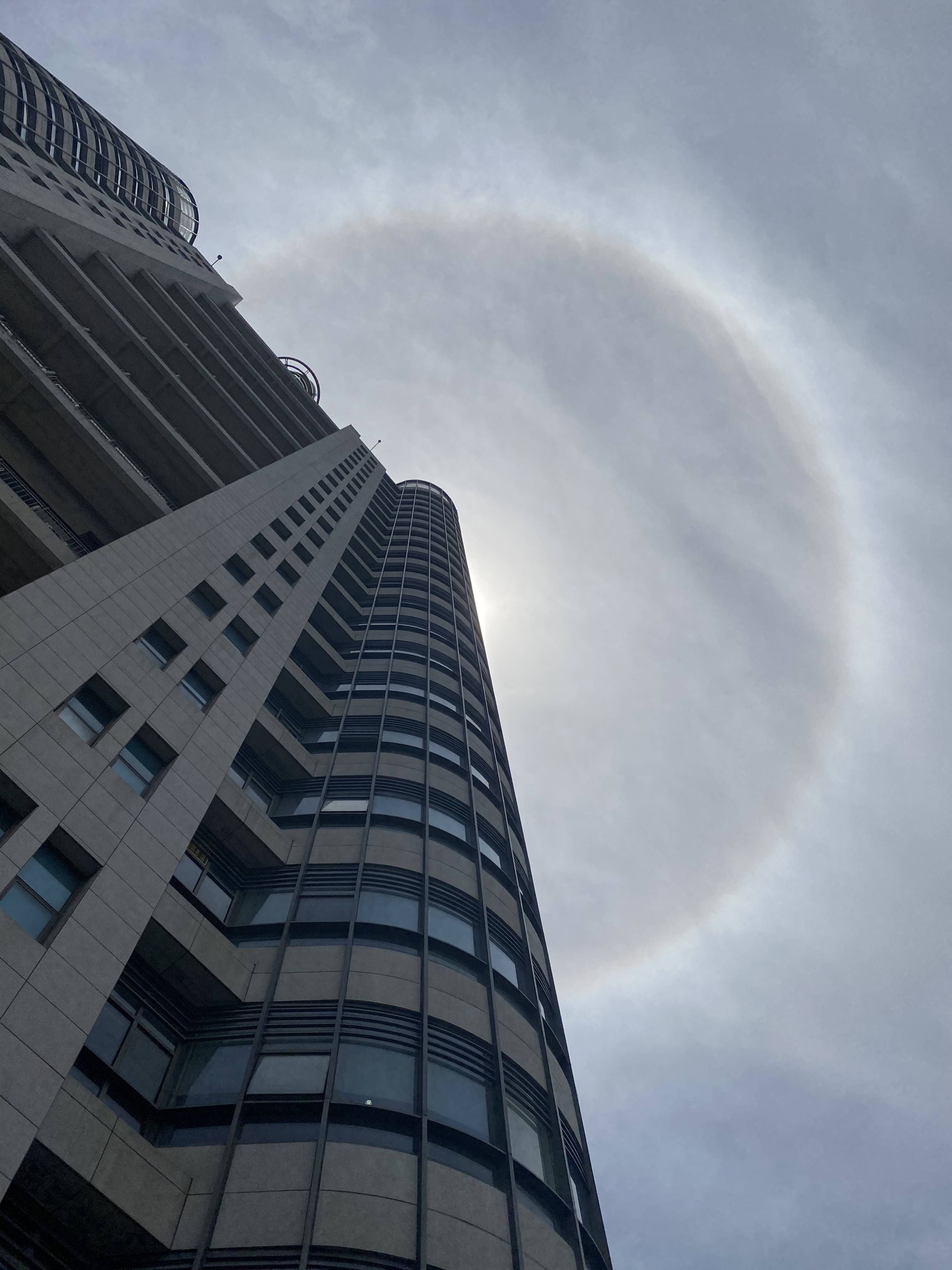 三棱镜 抬头看！桐乡上演日晕奇观！预示着……