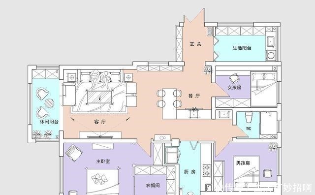 玄关|123平米现代轻奢风格，这应该是所有女性都喜欢的装修了！