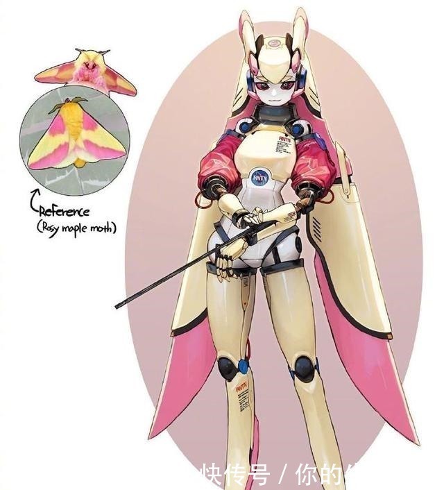 反差萌&画师笔下果然万物皆可拟人化,龙虾妹子好可爱,扑棱蛾子也变美女