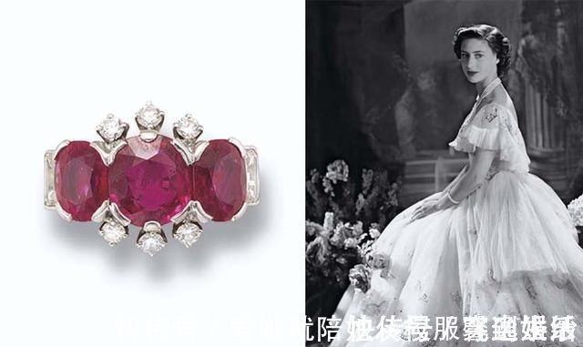 戒指#玛格丽特的那些红宝石首饰,此戒指被出售两次,是公主亲自设计的