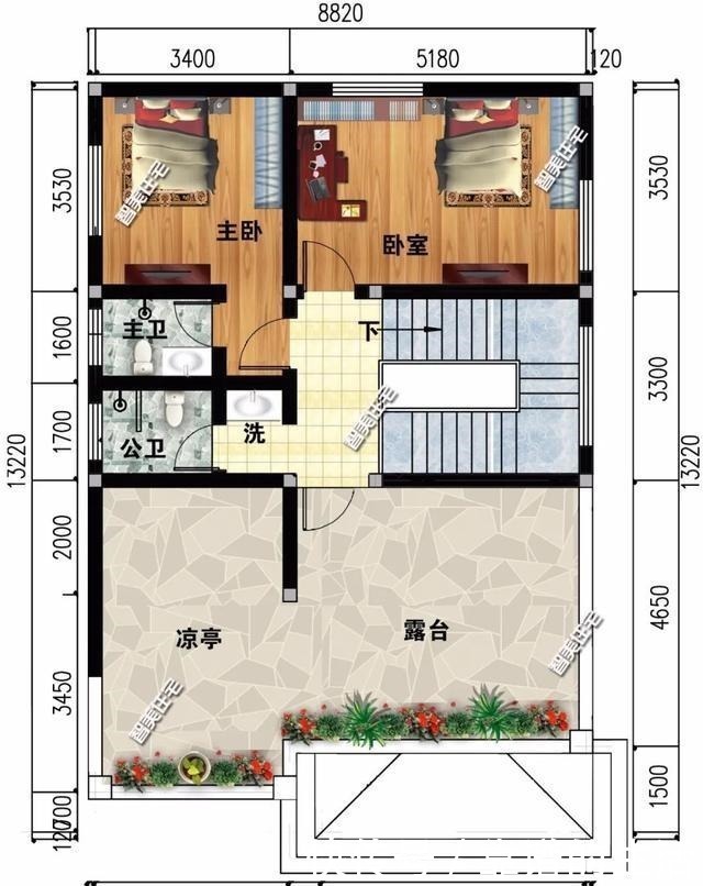 造价|小面宽设计的农村别墅，红面砖装饰不显俗气，造价30万每栋！