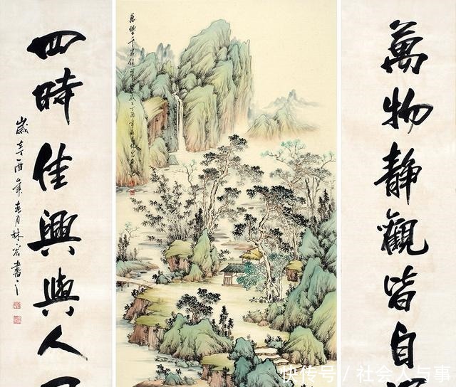 家居客厅适合挂什么画经典名人国画,装点家居山水之景!