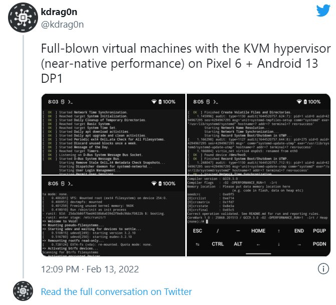 xel|Android 13 立功！谷歌 Pixel 6 成功运行 Win11 虚拟机