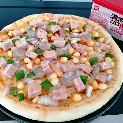 马苏里拉|#安佳马苏里拉芝士挑战赛#吃一口就放不下的披萨