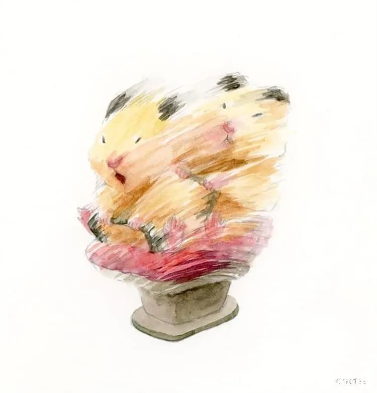 小仓鼠&他的插画主角是一只仓鼠,可爱的举动,萌到心都化了