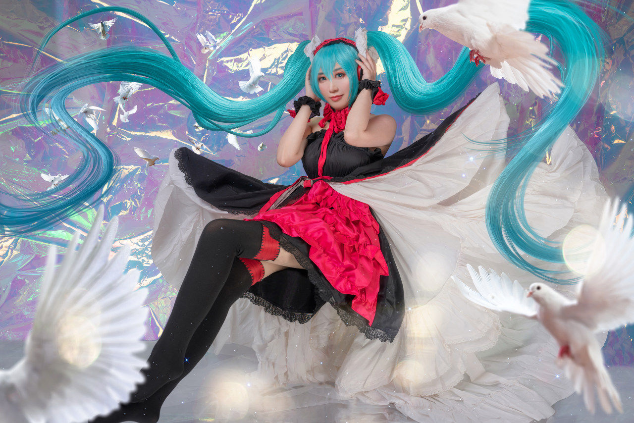 初音未来|VOCALOID初音未来第七龙神miku联动cosplay