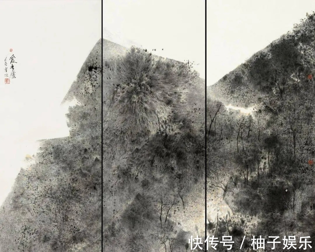 水墨&构成的画面很打眼！霍彪水墨山水画