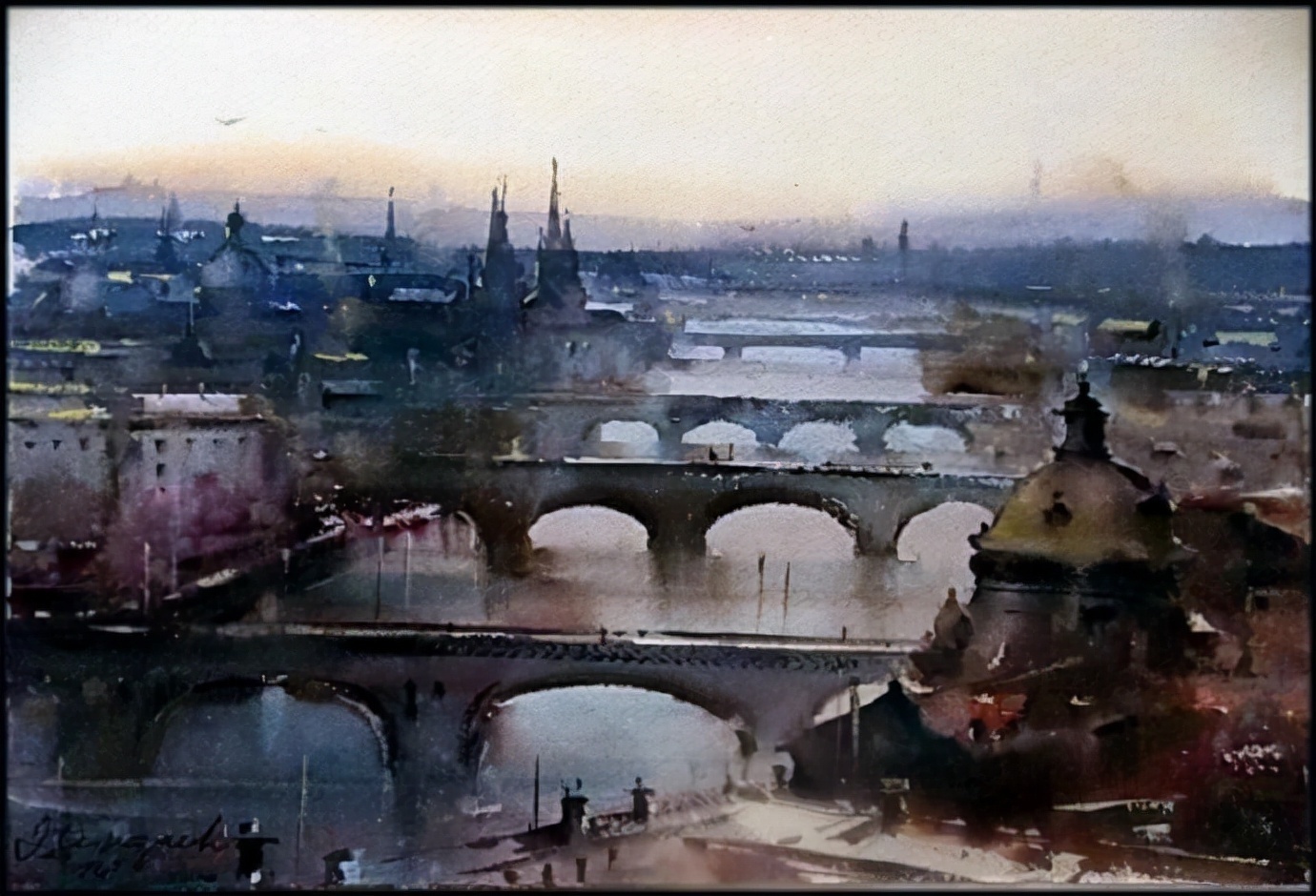 水彩画!水染的建筑与街道,塞尔维亚水彩画大师Dusan Djukaric作品(一)