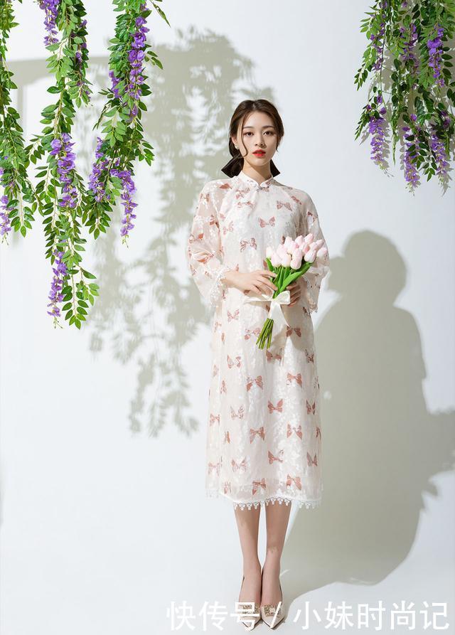 蕾丝|入夏穿“旗袍”炸街,优雅高级显气质,30+女人都看好了