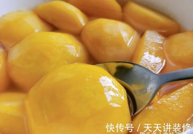 自制|在家自制黄桃罐头,清甜爽口美味,3小时就能吃,再也不用去买了