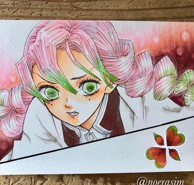 惊艳|大神手绘《鬼灭之刃》,精准还原漫画角色,丰富色彩超惊艳
