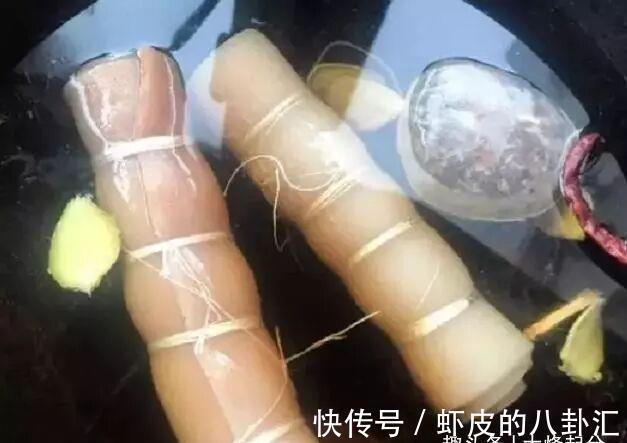 猪皮不要做皮冻了，做个金钱卤猪皮，1卷1煮，美味又解馋