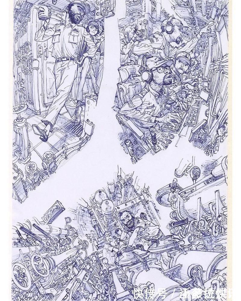 金政基!每天坚持画12个小时,“速写之神”金政基的无草稿速写