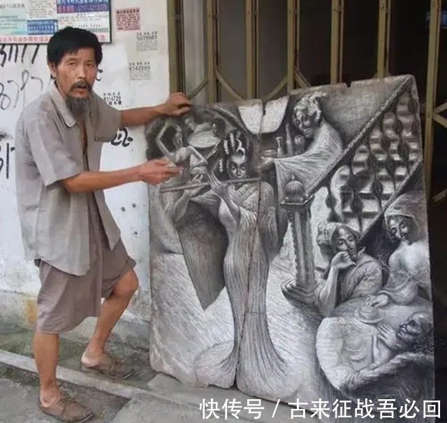 画作#“疯子画家”瘫痪后用左手画画,年近70岁收废品,称一生愧对儿子