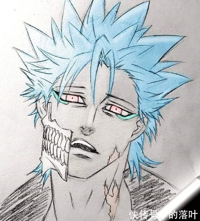 黑白色|画师大佬热衷黑白手绘,只在眼睛处涂颜色,却让动漫角色活了过来