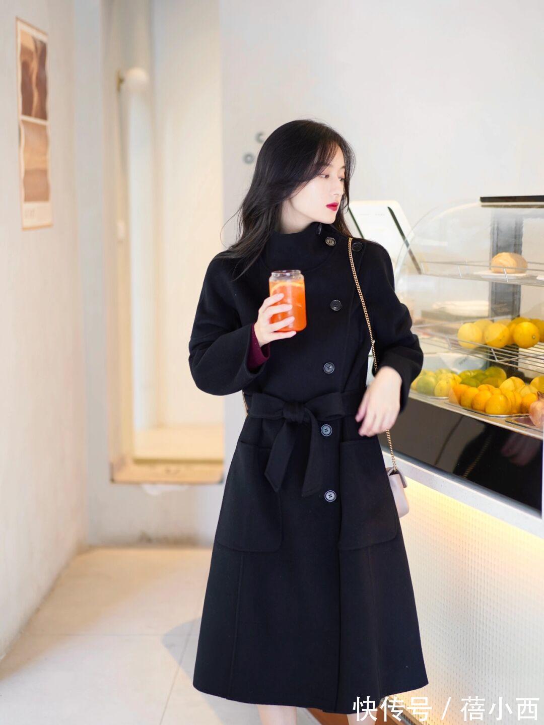 半身裙|秋冬建议多穿“大衣”,搭配半身裙保暖又优雅,搭配阔腿裤真高级