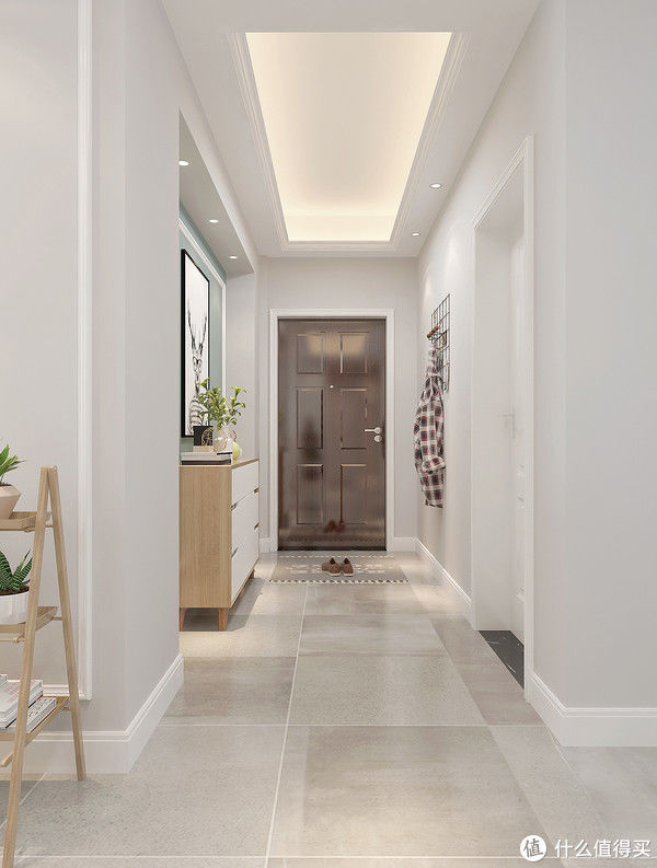 主卧室|187平米的北欧风，简单的线条造型、纯色的墙面、原木韵味有品位