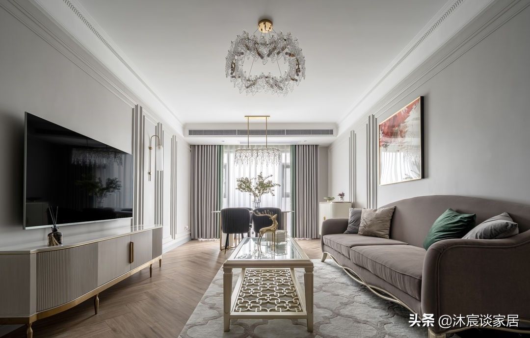 轻奢|她真的很明智,新家选择美式与轻奢结合,室内简洁优雅,太喜欢了