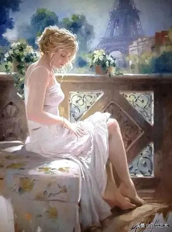 欣赏者|油画大师画西方美女,画中女子高贵漂亮,让无数网友心动