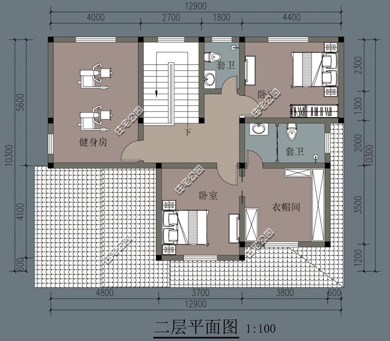 占地|10套带健身房的农村别墅图纸,在家也能做运动,哪套更适合农村呢