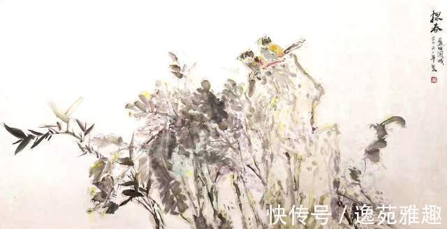 x90@「画作欣赏」岁华绘花又绘鸟，时光爱鸟更爱人，余国城画作欣赏