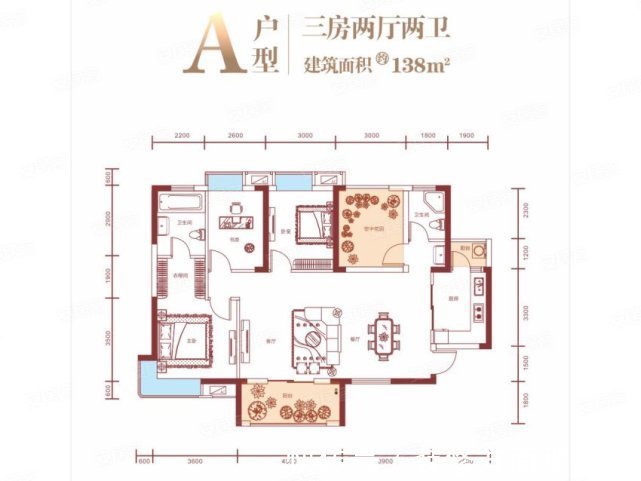 客厅|138平现代风四居室，蓝白天空挂画简约美观，是女主人的细腻之作