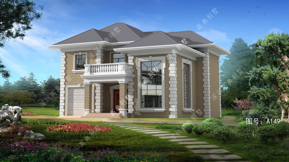 简欧别墅|这款两层简欧别墅,外观美又实用,您不想建一栋吗?