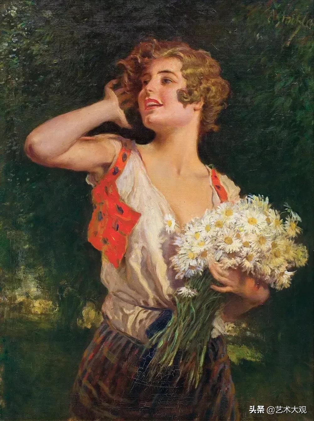 欧洲&风韵迷人的欧洲女郎德国画家利奥波德人物油画欣赏