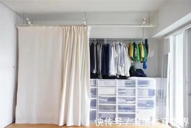 收纳|日本衣帽间太有看头!一块搁板都不用却收拾的很整洁?看完想拆家