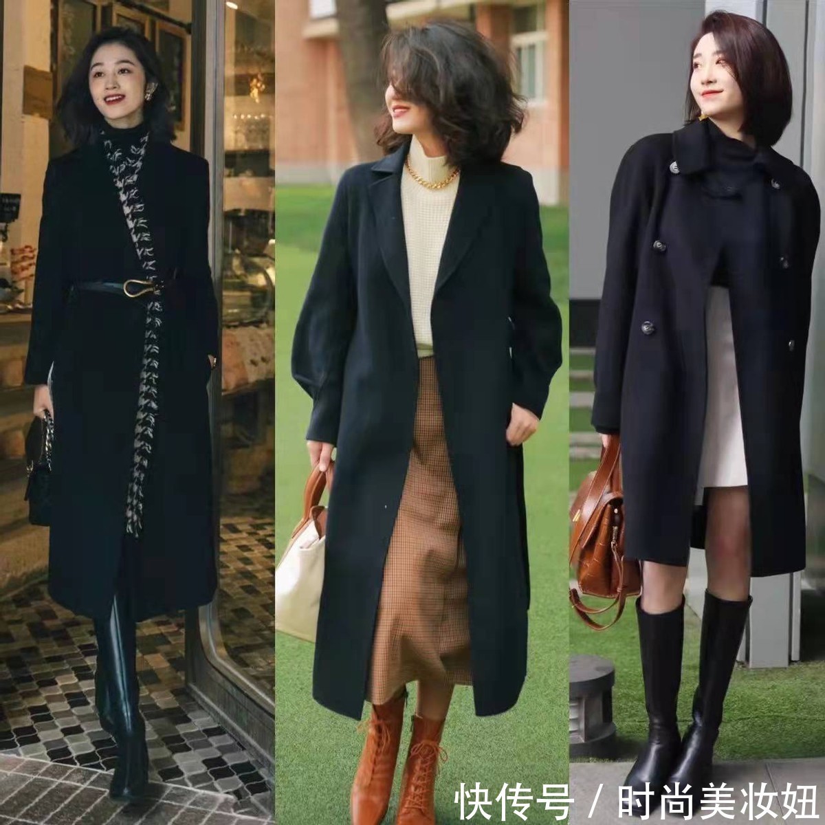 出镜率|优雅成熟的女人,冬天大衣都喜欢“黑白灰”,高级又显气质