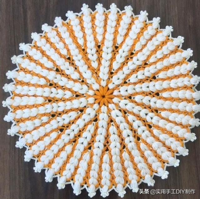 新手#「针织作品」32款只用到一种针法织出来的美垫子,新手留存备用