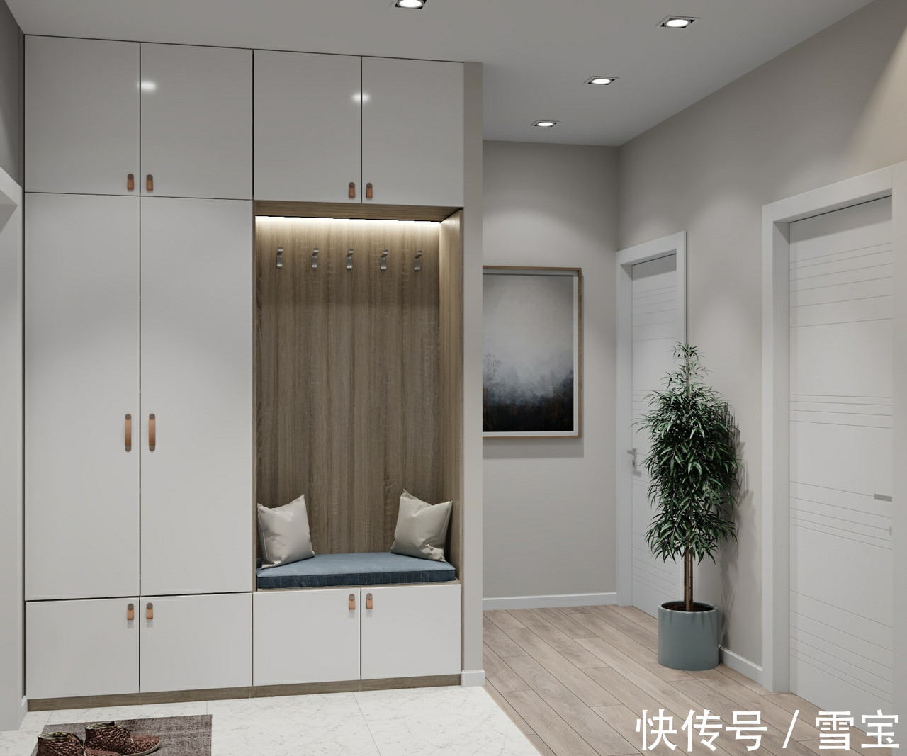 鞋柜|定制衣柜十大品牌:入户鞋柜+衣帽柜,多出一个衣帽间!