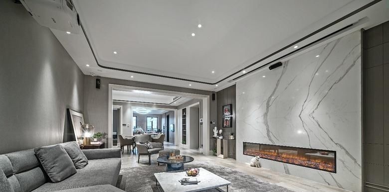 多功能房|她家220㎡,面积大还好看,室内高级灰有质感,简约设计干净大气