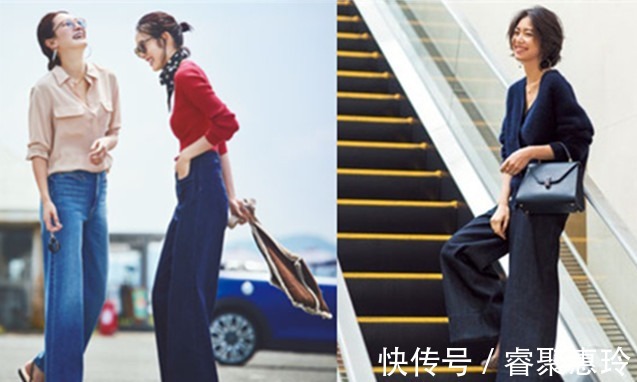 薄麻裤|初秋不要老穿薄麻裤,一条阔腿牛仔裤,让你避免寒酸且有型