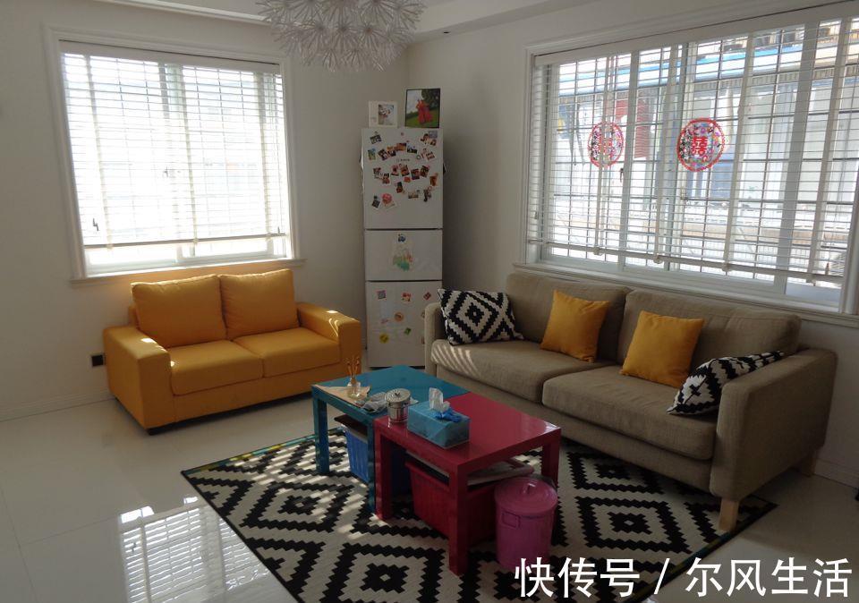全景图|晒晒78平的小复式3房,进门就被客餐厅迷住了,阳台改书房好漂亮