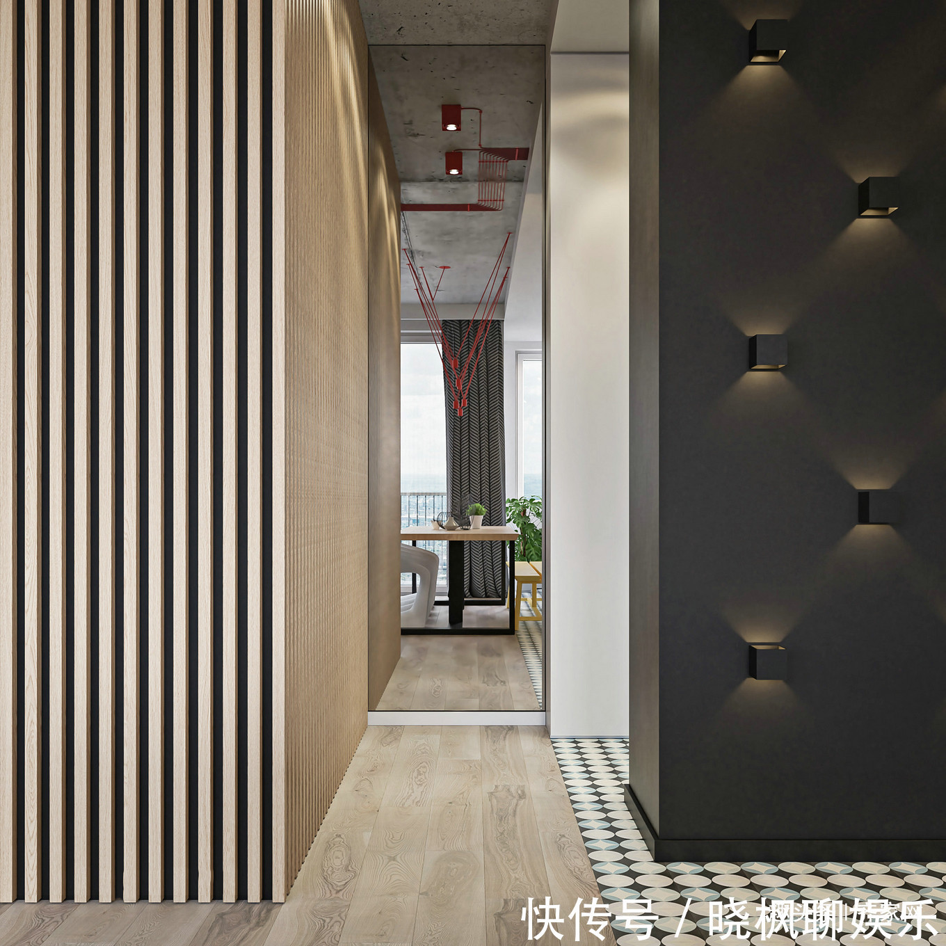 工业风|110m2工业风,不规则灯饰,民族风地毯,落地窗,释放生活压力!