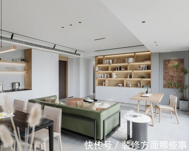 书柜|133平三居室不做电视墙,改做定制书柜,拉升生活品质!