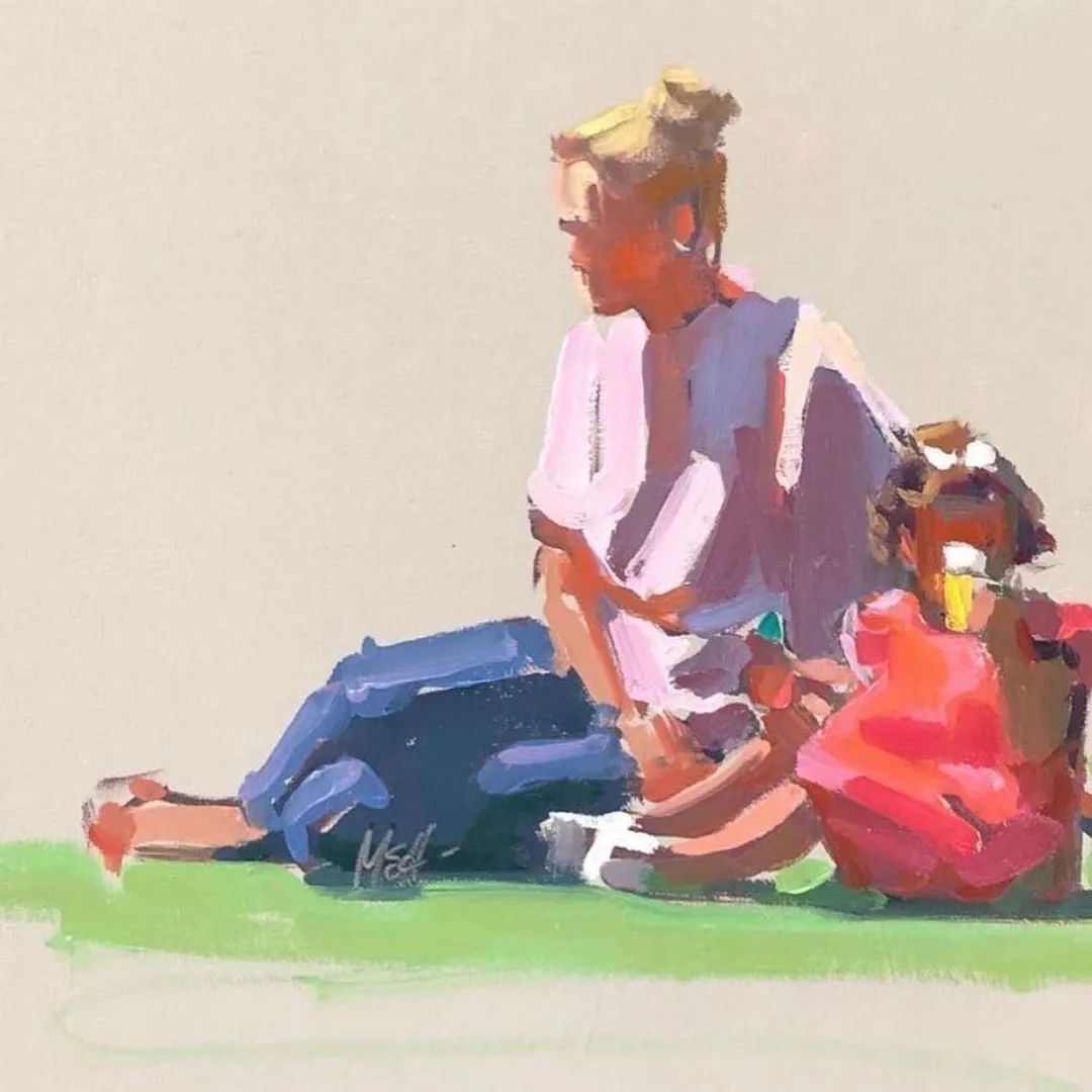 概括的笔触,光影和色彩具佳!