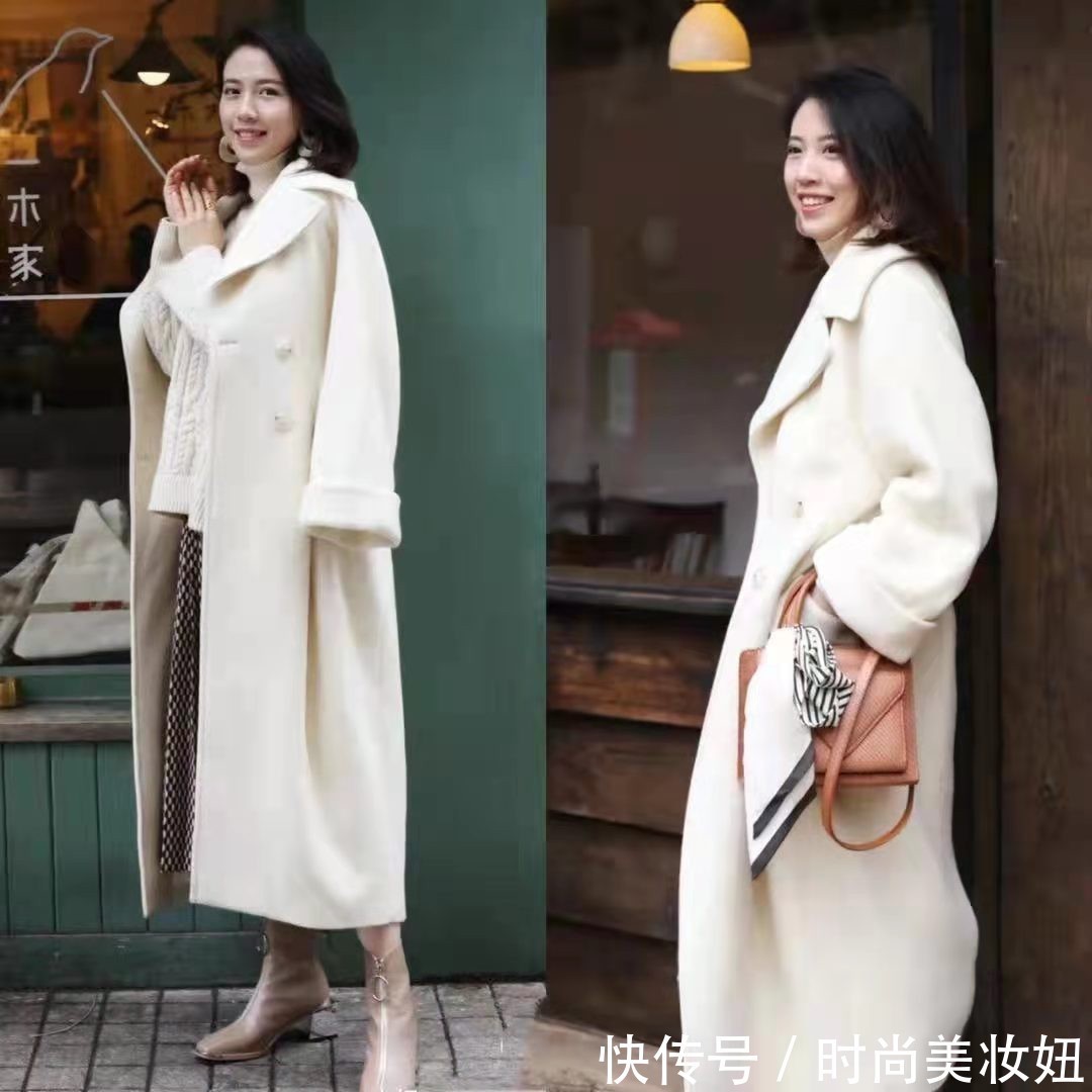 大衣 上了年纪的女人,想要年轻别穿皮草,穿白色大衣简洁又高级