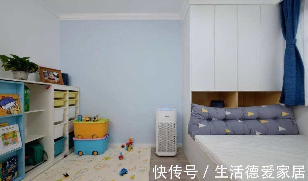 玩耍|70㎡北欧两室,客厅不设收纳柜,随孩子任性玩耍!
