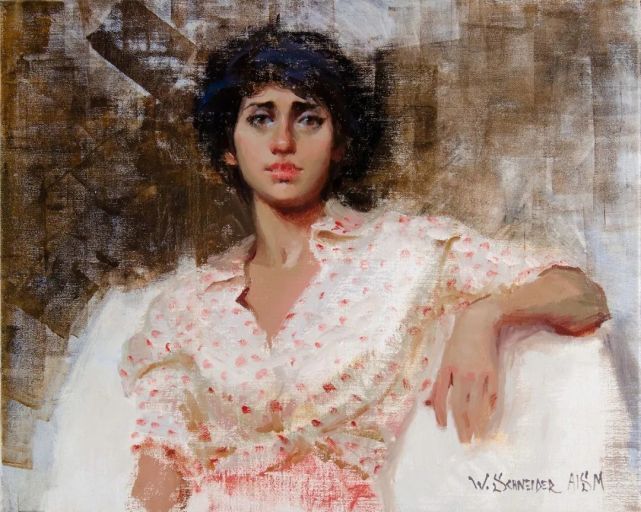 施耐德$在绘画的道路上,他认为自己永远是一个学生