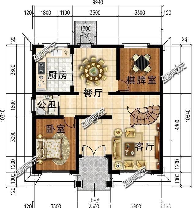 占地102平的欧式别墅，36万建，找你的人不是相亲就是借图纸